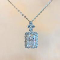 ราคา สร้อยคอฝังเพชรโมอีส 1 กะรัต เงินแท้ 925 ชุบทองคำขาว (27502137230)