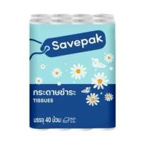 ราคา กระดาษชำระ เซพแพ็ค Savepak หนา2 ชั้น 40 ม้วน (25338088527)