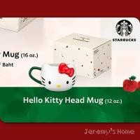 ราคา ของแท้ ✨ แก้ว Starbuck Hello Kitty Head Mug 12 oz. (26310807619)