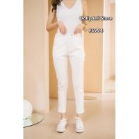 ราคา กางเกงดอลลี่dollydell สีขาวผ้าเก็บทรงไม่บาง (4065761387)