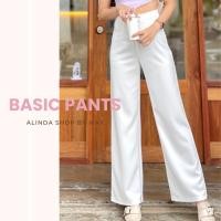 ราคา กางเกงขาตรง ซิปหลัง ผ้าฮานาโกะ รุ่น Basic pants ทรงเอวสูง (17695910364)