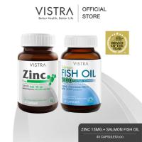 ราคา [เซ็ท 2 ขวด Zinc + Salmon Fish Oil] ZINC 15MG (45 Tablets) + Salmon Fish Oil 1000 mg Plus Vitamin E (45 Tablets) (27959486389)