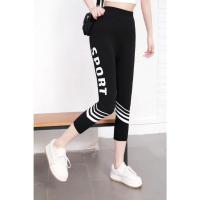 ราคา เลกกิ้ง กางเกงเลกกิ้ง สีดำ แต่งแถบลายสวย ผ้าดียืดเยอะ ใส่ออกกำลังกาย K701 (29313661261)