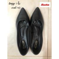 ราคา คัชชูมือสอง Bata สีดำ ส้นสูง1นิ้ว เบอร์40 คัชชูรับปริญญา Bata LADIES CASUAL BLOCK HEEL แบบสวม ปิดส้น สีดำ รหัส 6516326 (23619245505)