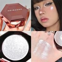 ราคา แป้งไฮไลท์ ไฮไลท์เตอร์ชิมเมอร์เพชร แป้งพาเลทแต่งหน้า มีกระจก เม็ดสีแน่น ติดทนนาน เงิน (21195031877)