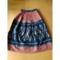 ราคา กระโปรงผ้าฝ้ายย้อมครามทอมือลายลูกแก้ว สวยมาก (23727544223)