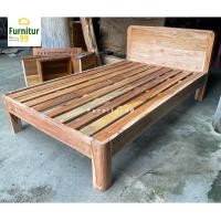 ราคา Furnitur99 เตียงไม้สัก โมเดิร์น bed เตียงไม้ เตียงนอน 3.5 ฟุต เตียง 5 ฟุต เตียงนอน 6 ฟุต ไม้สักแท้ 100% ถอดประกอบได้ (10245498873)