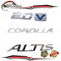 ราคา โลโก้ ติดท้ายรถยนต์ 2.0 + V + COROLLA + ALTIS LOGO 2.0 + V COROLLA + ALTIS ชุปโครเมี่ยม ใส่ Altis แอลติส Toyota 4 ชิ้น (16858302443)