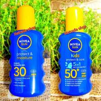 ราคา Nivea Sun Protect & Moisture Spray spf30 ,Kids spf50+ 200ml นีเวีย กันแดด (23550595093)