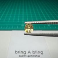 ราคา บุษราคัม (yellow sapphire) 0.57 ct (5.18x4.2x3.34)มม พลอยสีเหลืองสวย ใสสะอาด (18791874378)