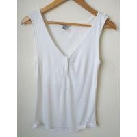 ราคา เสื้อยืดแขนกุดสีขาว h&..Mมือ2 สภาพดีไม่มีตำหนิ (h23) (24314135794)