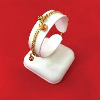 ราคา สร้อยข้อมือทองลายโซ่แบนห้อยกระพรวน ความยาว 7.5 นิ้ว สร้อยทอง สร้อยไมครอน สร้อยข้อมือแฟชั่น ทองไมครอน ทองหุ้ม ทองชุบ (9429967555)