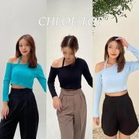 ราคา Chloe top เสื้อปาดไหล่คล้องคอผ้าร่องเนื้อหนา (nita.bkk) (23210253713)