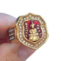 ราคา 2 แหวนหลวงพ่อโสธร ฝังพลอยลงยาสีแดง เลือกขนาดได้ (24237267595)