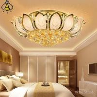 ราคา ห้องนั่งเล่นledโคมไฟเพดานโคมไฟห้องนอนโคมไฟห้องห้องนอนใหญ่โคมไฟคริสตัลทรงกลมสีทองใช้ในบ้านโคมไฟดอกบัว MDTJ (24279092055)