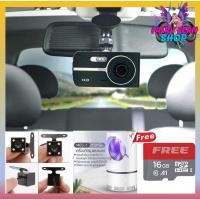 ราคา กล้องบันทึกหน้า-หลัง ติดรถยนต์ กล้องบันทึก2ตัว DZ 1080p แถมฟรีเมมโมรี่การ์ด 8 GB สว่างกลางคืนFHD (12104520076)
