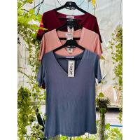 ราคา เสื้อเรย่อนคอวีงานป้ายT-Shop (25820266453)