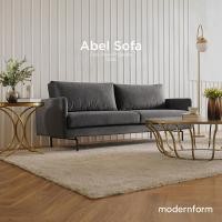 ราคา modernform โซฟา รุ่น ABEL-2 ที่นั่ง ขาเหล็กกลมดำ หุ้มผ้า Easy clean สีเทาดำ (17612234132)