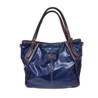 ราคา มีตำหนิ กระเป๋า Tod’s Patent Leather Classic Blue/Navy Tote มือสองแบรนด์แท้ ❤️ตำหนิร่องรอยแตกตามภาพ (29554815313)