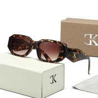 ราคา Fashion men's and women's polygonal small frame vintage UV blocking sunglasses (26657252174)