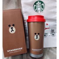ราคา Starbucks แก้ว Line Friends Brown Bear 16oz.ของแท้ (15638131319)
