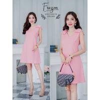 ราคา เดรสแขนกุดแต่งโบว์ไหล่2ข้าง (4556653642)