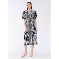 ราคา 2MUAY PLEAT เดรสผู้หญิง เดรสพลีทคุณภาพ รุ่น CX60716 สีขาวดำ FREE SIZE VOLUME SLEEVE ZEBRA PRINT PLEAT DRESS (22245938100)