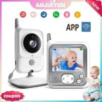 ราคา Anjiayun 3.2 นิ้ว Baby Monitor Two Way Intercom Babysitter การตรวจสอบอุณหภูมิ Nanny Cam กล้องเด็กทางไกล​ (26520490794)