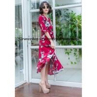 ราคา เดรสป้ายหน้าลายดอก (517204357)