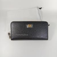 ราคา Guy Laroche กระเป๋าสตางค์ผู้หญิงใบยาว ซิปรอบ สีดำ หนังลาย อะไหล่ทอง หนังแท้ ของแท้100% (28217885913)