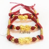 ราคา ปี่เซียะทองแท้99.99 ด้ายแดงเสริมดวง(มีใบประกันทุกชิ้น) (1895882680)