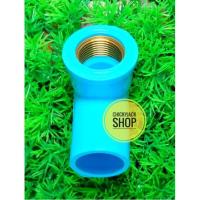 ราคา ข้องอ​ PVC​ เกลียวในทองเหลือง​ ท่อน้ำไทย (2974017925)