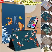 ราคา Samsung Galaxy Tab S6 10.5" T860 T865 Tablet Leather Case For Galaxy Tab S6 Lite 10.4 P610 P613 P615 P619 P620 Fabric material Bracket Fashion Tablet Case Cute Cartoon Series Anime (27407175948)