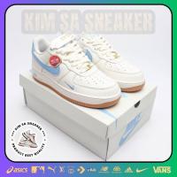 ราคา Nike Air _Force Wome 1 07 Low Off White Blue Metallic Gold Wa0531 รองเท้าผ้าใบ (27954999635)