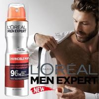ราคา L'Oreal Men Expert Invincible Man 96H Anti-Perspirant Deodorant Spray 150ml สเปรย์ระงับกลิ่นกายกลิ่นหอมพิเศษสำหรับผู้ชาย (19321743191)