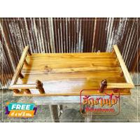 ราคา ฮักงานไม้ หิ้งพระ หิ้งพระเหลี่ยมไม้สักทอง (70*36 ซม.) หิ้งพระเหลี่ยมไม้สักติดผนัง หิ้งวางไอ้ไข่ สีใส (20363290834)