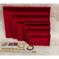 ราคา ถาดกำมะหยี่ เรียบ 1ใบและคู่ 2ใบ ถาดเรียบกำมะหยี่โชว์สินค้า สีแดง และ สีดำ ขนาด 1ต่างๆ พร้อมส่ง (2258567391)