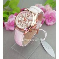 ราคา GEDI Watch หน้าปัดสไตล์ MK สุดฮิต สายหนังสีขาว-สินค้าของแท้ พร้อมกล่องแบรนด์ กันน้ำได้ (1271966587)