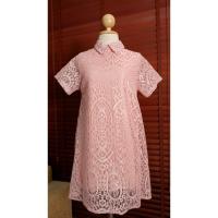 ราคา เดรสสั้นลายลูกไม้ สีชมพูกลีบบัว งานป้าย Maikaew (3270133749)