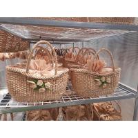 ราคา ตะกร้าสานบุผ้า 13”ตะกร้าไปวัดตะกร้าผักกตบชวาWoven Basketกระเป๋าผักตบชวากระเช้าตะกร้าใส่นมของขวัญของฝาก (6462555349)