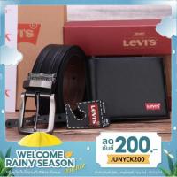 ราคา Levi’s ลีวายส์ พร้อมส่งกระเป๋าสตางค์+เข็มขัด สำหรับผู้ชาย red label (2973882966)
