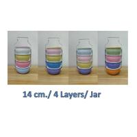 ราคา ปิ่นโตสีพลาสเทล ปิ่นโตแฟนซี ปิ่นโตสีสวย ปิ่นโตเคลือบสี ปิ่นโตทรงโอ่ง ขนาด 14 ซม. 4ชั้น/ Tiffin Box/Lunch Box (18851825123)