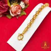 ราคา สร้อยข้อมือทองลายผ่าหวายกลมตัดลาย ความยาว 7 นิ้ว งานสวย ข้อมือแฟชั่น ชุบทอง ทำจากทองเหลือง ใช้ได้ทุกโอกาส (25622440614)
