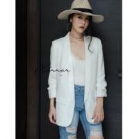 ราคา ZARA Crepe Blazer สีขาว (1634006526)