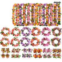 ราคา [PE] 4 ชิ้น/เซ็ตฮาวายดอกไม้ leis สร้อยคอพวงมาลัย DIY ตกแต่งชุดแฟนซีปาร์ตี้ TH (28810176356)