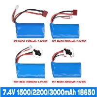 ราคา 7.4V 3000MAh 2S 18650แบตเตอรี่ลิเธียม Udi U12A Syma S033g Q1 H100 H101 H102 FT009 RC เรือ EL-2P/SM/ปลั๊ก JST/T (21966787445)