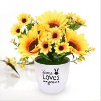 ราคา กระถางพร้อมดอกทานตะวันปลอม สูง23cm (18069886139)