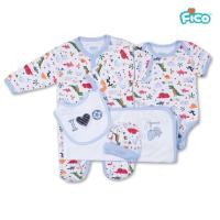 ราคา Fico เสื้อผ้าเด็ก item 6 ลาย Funny - Zo สีกรม สีฟ้าอ่อน (5449369049)