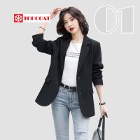 ราคา TOPCOAT สูทเบลเซอร์ผู้หญิง ทรงเข้ารูป 2กระดุม สีพาสเทล ครีม ชมพู เขียว ดำ ขาว ครีมอ่อน น้ำตาล (1 ตัว) Size : S-3Xl (26013179614)