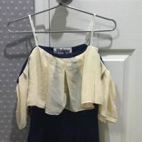 ราคา เดรสกรมเปิดไหล่ เเต่งระบายสีเหลือง (1130326620)